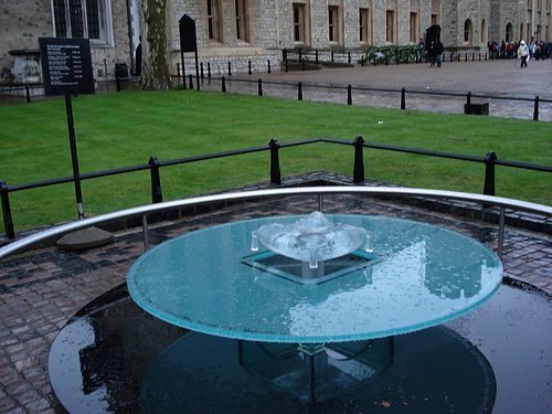 The spot where Anne Boleyn and others lost their heads at The Tower of London